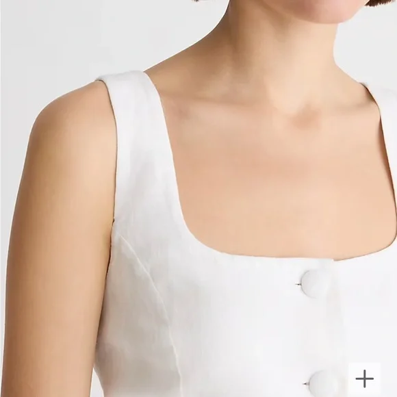 J. Crew Scoopneck linen-blend vest Black Size 6 BZ393 NWT - Picture 3 of 11